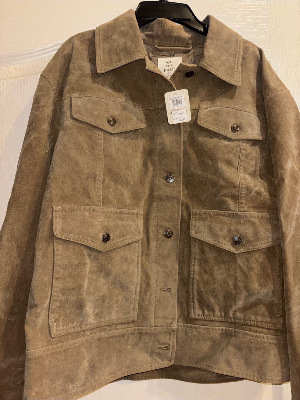 NWT!!! We The Free Olive Suede Shirt Jacket - Picture 3 of 4